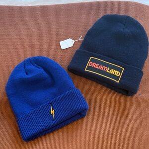 Aviator Nation Blue and Black Beanies